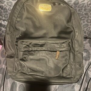 Michael Kors Black and Gold Backpack